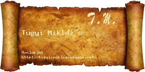 Tugyi Miklós névjegykártya