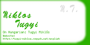miklos tugyi business card